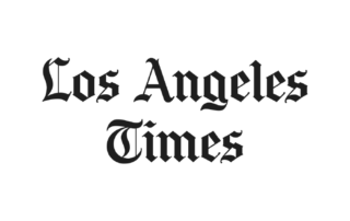 A black and white image of the los angeles times.