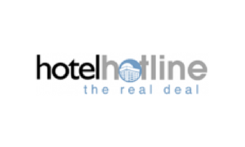 A hotel hotline logo is shown.