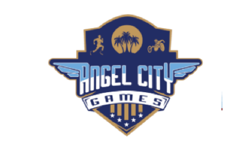A logo of angel city games