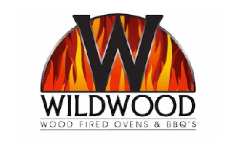 A logo of wildwood food fired ovens and bbq 's.